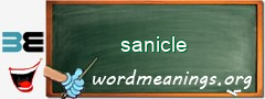 WordMeaning blackboard for sanicle